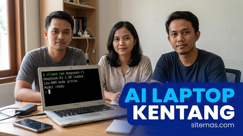 Cara Install DeepSeek-R1 di Laptop Kentang (RAM 8GB) - Offline & Gratis